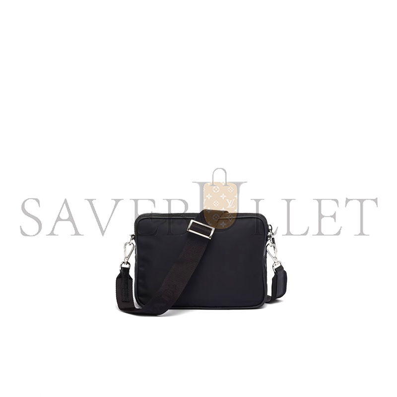 Pra*a re-nylon and saffiano leather shoulder bag 2vh133 (22*16*5cm)